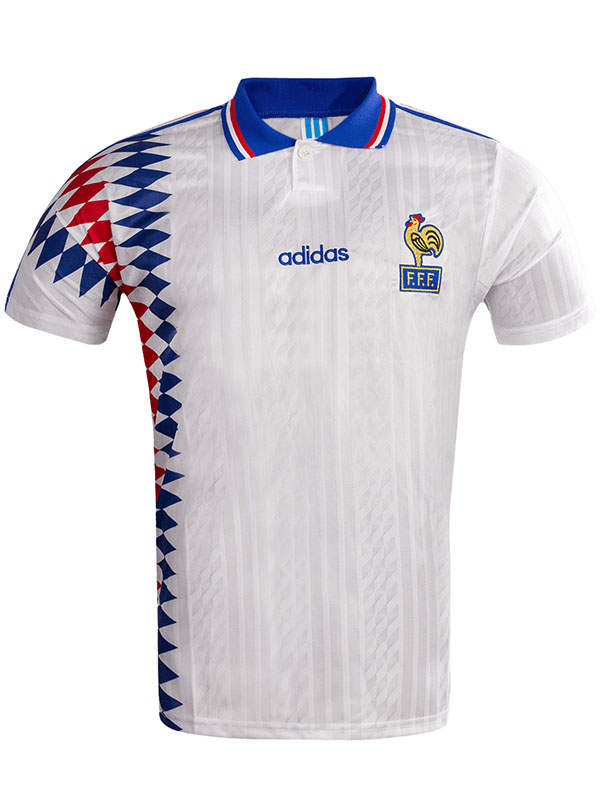 France maillot de football rétro extérieur vintage deuxième tenue de football pour homme haut 1994